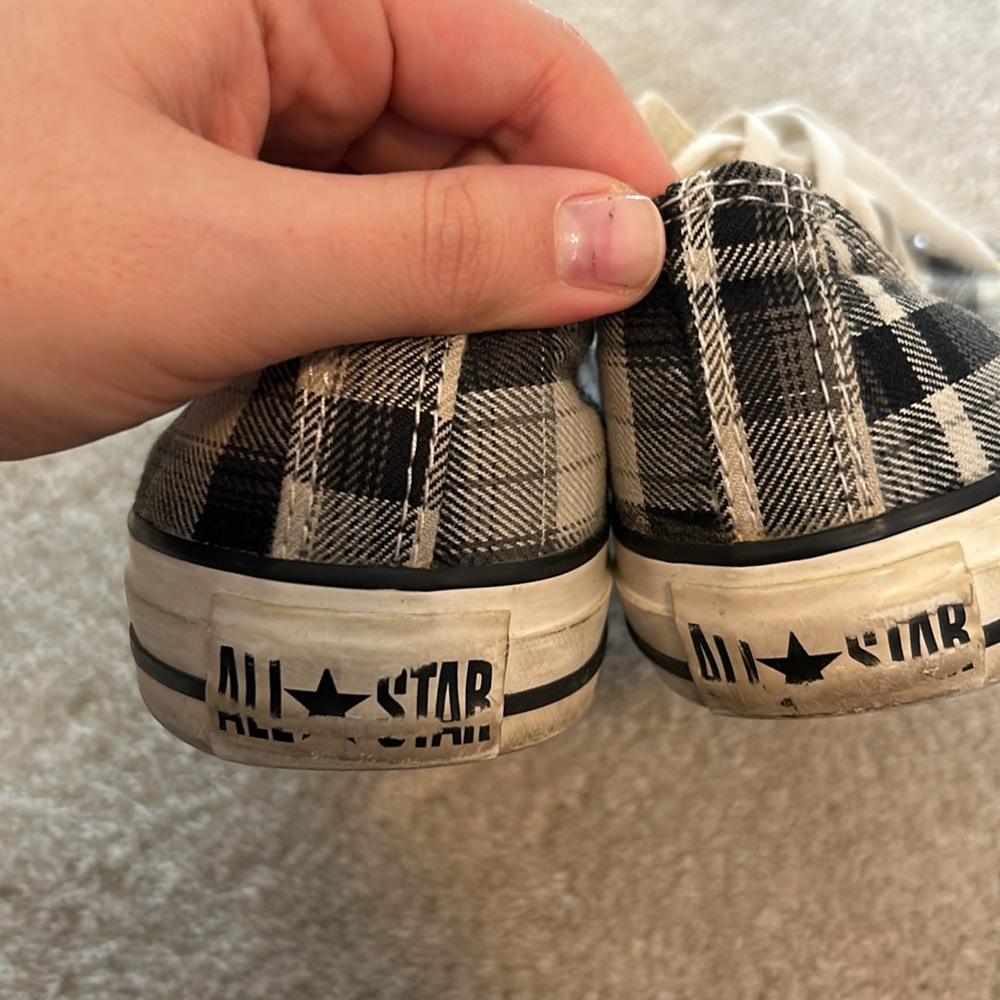 Converse All Star Plaid Low Top Sneakers - Picture 4 of 5